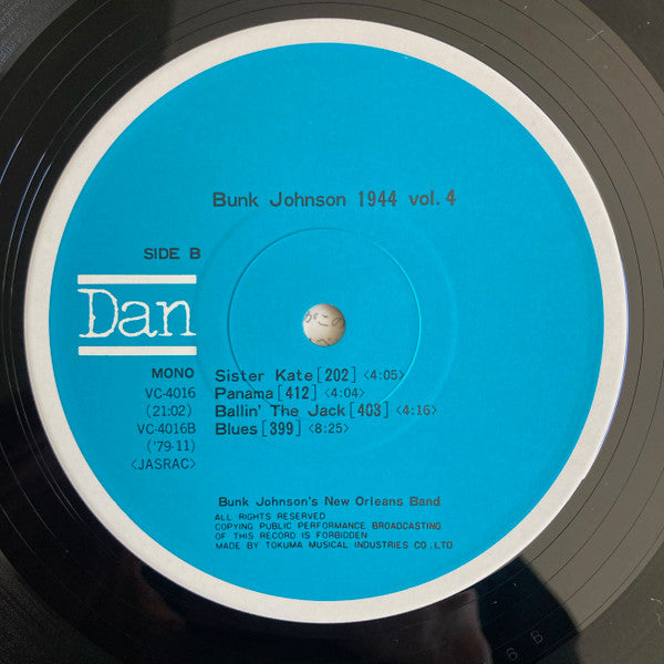 Bunk Johnson 1944 Volume 4