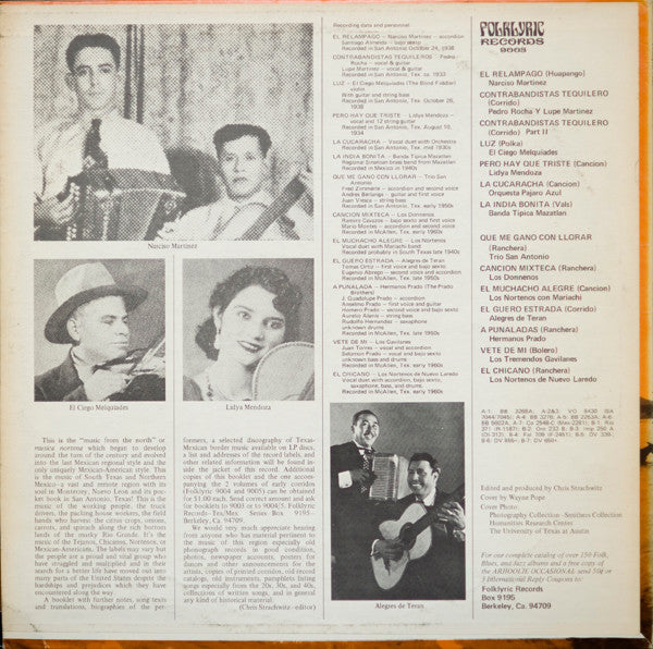 Texas-Mexican Border Music Vol. 1 - An Introduction 1930-1960
