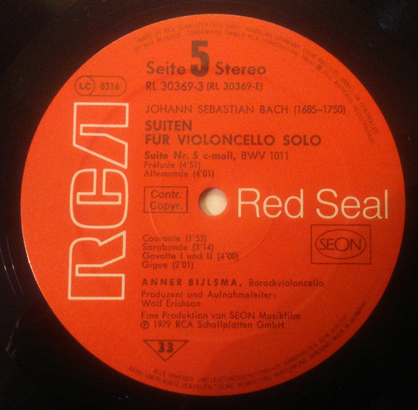 6 Suites A Violoncello Solo Senza Basso