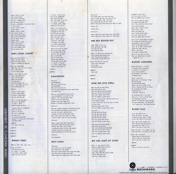 Gene Vincent's 20 Greatest