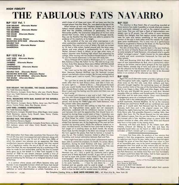 The Fabulous Fats Navarro Volume 1