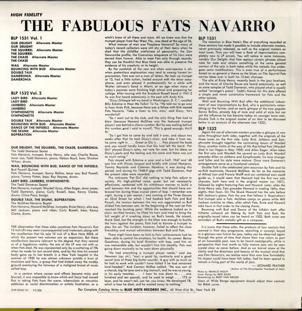 The Fabulous Fats Navarro Volume 1