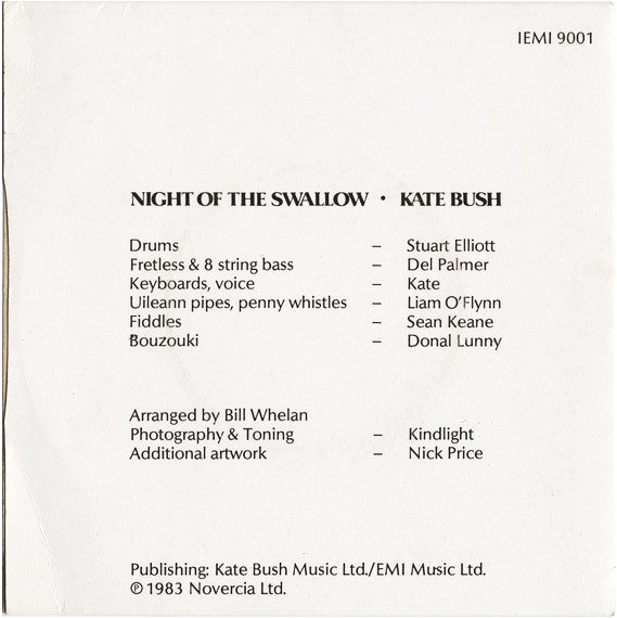 Master Release: Night Of The Swallow by Kate Bush