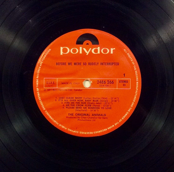 Before We Were So Rudely Interrupted