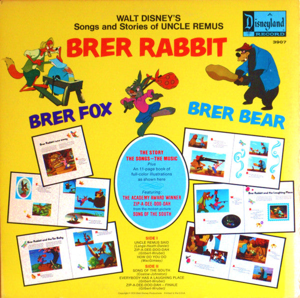 Walt Disney's Songs And Stories Of Uncle Remus