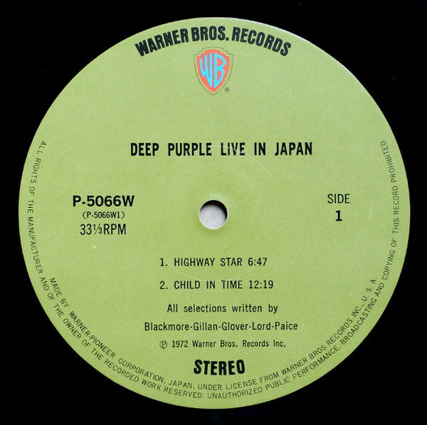 Live In Japan = ライヴ・イン・ジャパン