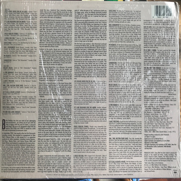 Release: The Quintessential Billie Holiday Volume 2-Vinyl-US-1987-CJ 40790-3692712