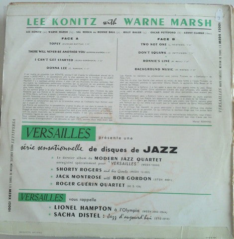 Lee Konitz With Warne Marsh