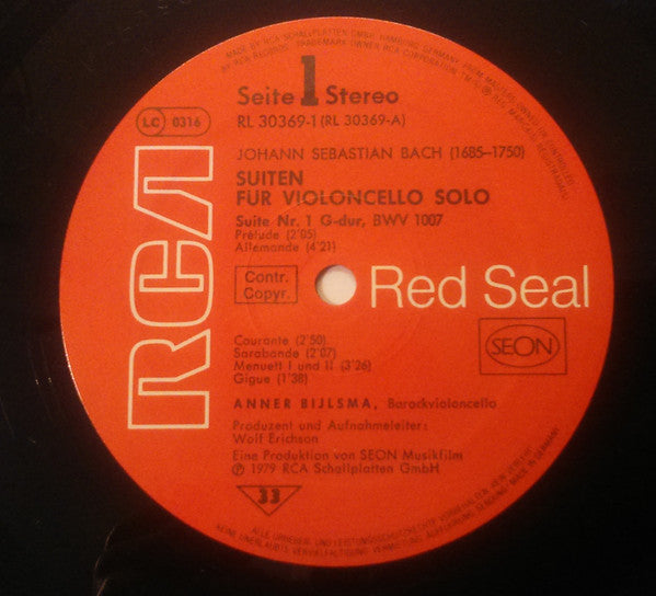 6 Suites A Violoncello Solo Senza Basso