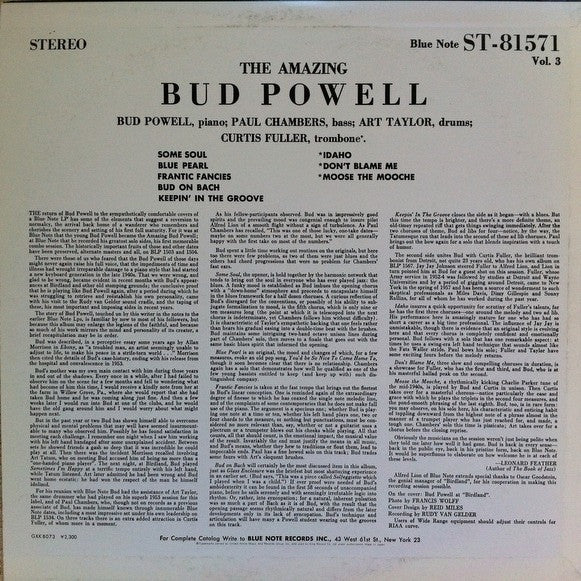 The Amazing Bud Powell, Vol. 3 - Bud!