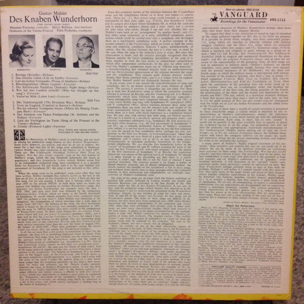 Songs From Des Knaben Wunderhorn = The Youth's Magic Horn