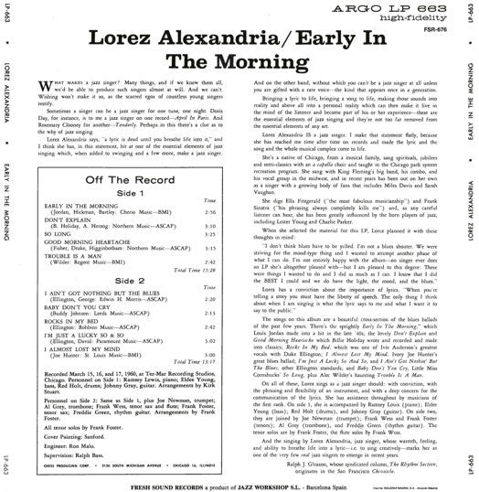 Early In The Morning