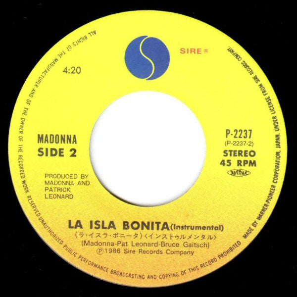 La Isla Bonita = ラ・イスラ・ボニータ