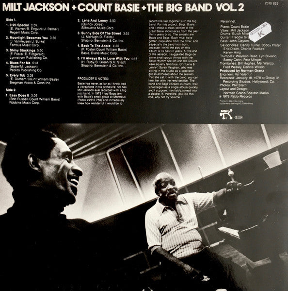 Milt Jackson + Count Basie + The Big Band Vol. 2