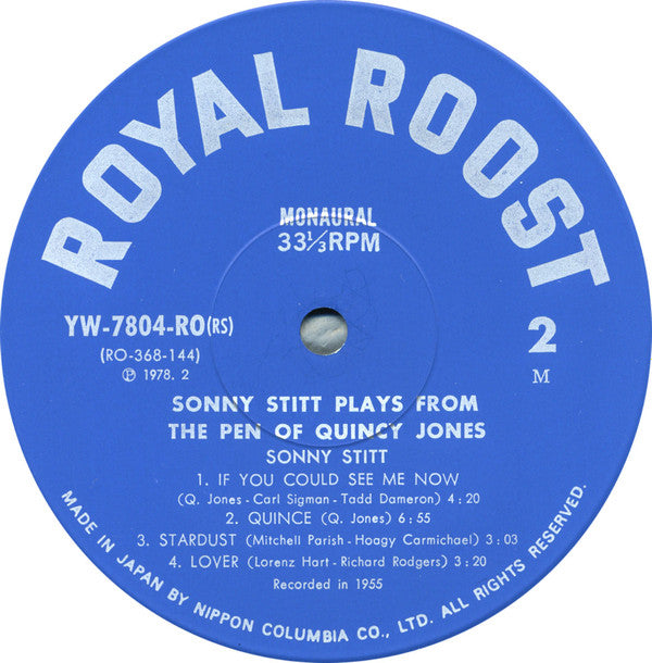 Sonny Stitt Plays Arrangements From The Pen Of Quincy Jones