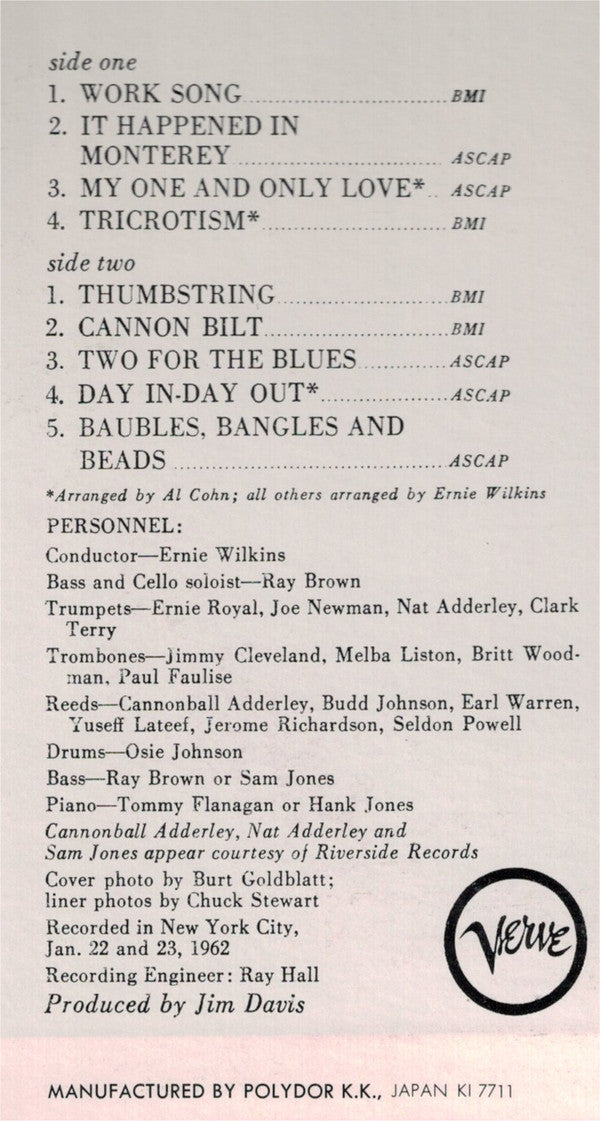 Ray Brown With The All-Star Big Band - Guest Soloist: Cannonball Adderley