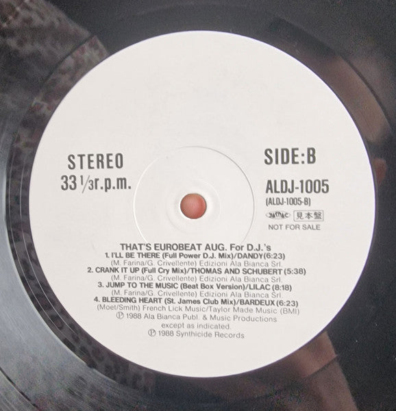 That's Eurobeat For D.J.'s August