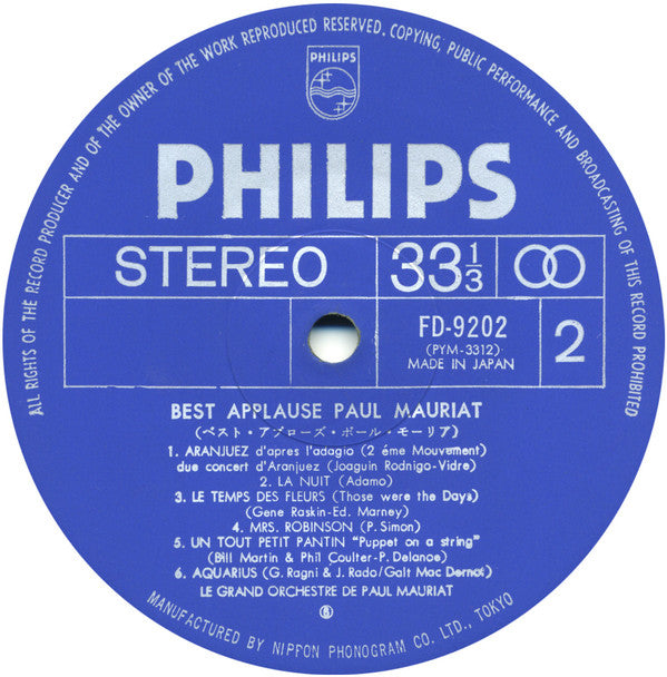 Best Applause Paul Mauriat