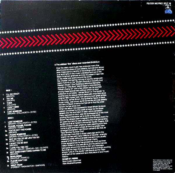 James Brown At The Apollo Volume 1