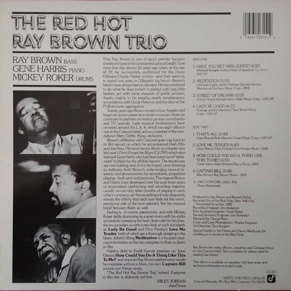 The Red Hot Ray Brown Trio
