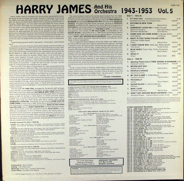 The Uncollected Harry James And His Orchestra, 1943-1953 Volume 5