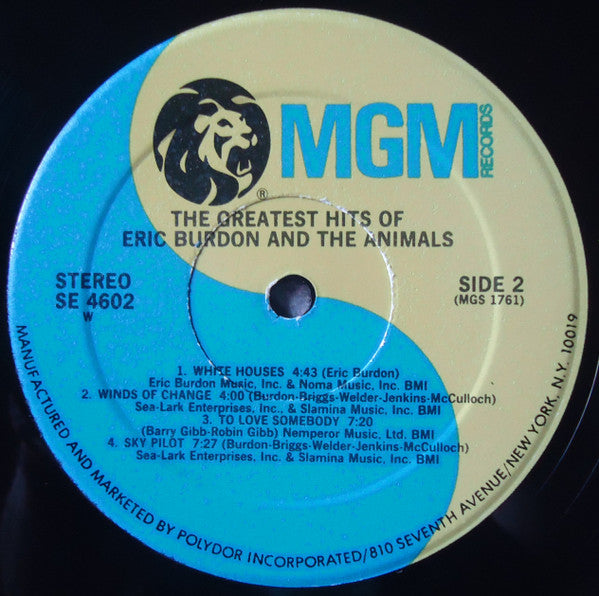 The Greatest Hits Of Eric Burdon And The Animals