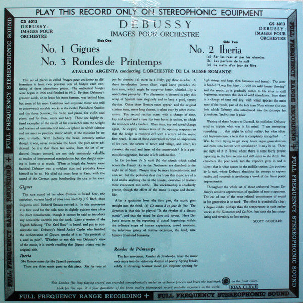 Gigues......... Ibéria .....Rondes Des Printemps (Images Pour Orchestre)