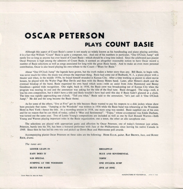 Oscar Peterson Plays Count Basie