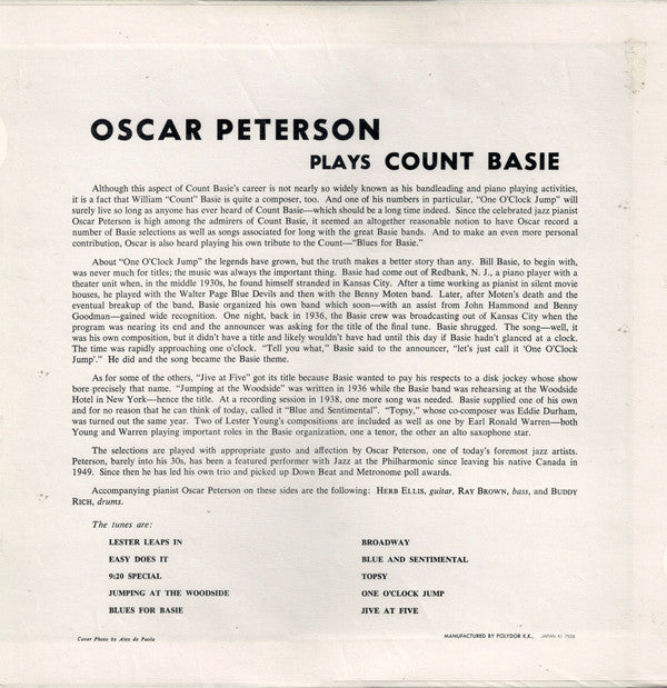 Oscar Peterson Plays Count Basie