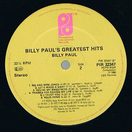 Billy Paul's Greatest Hits