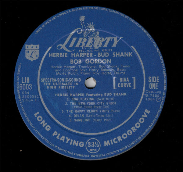 Herbie Harper Featuring Bud Shank And Bob Gordon