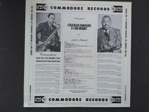 The Big Sounds Of Coleman Hawkins And Chu Berry