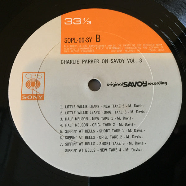 Charlie Parker On Savoy Vol. 3