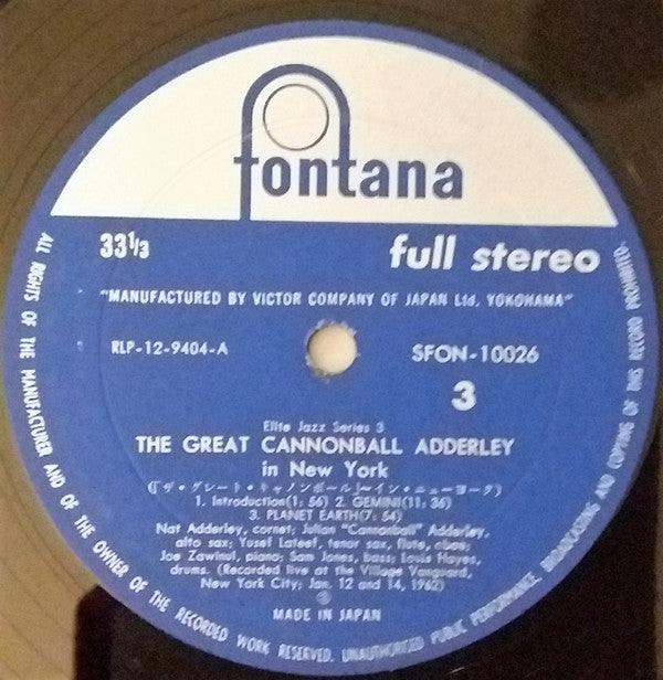 The Cannonball Adderley Quintet In San Francisco / The Cannonball Adderley Sextet In New York