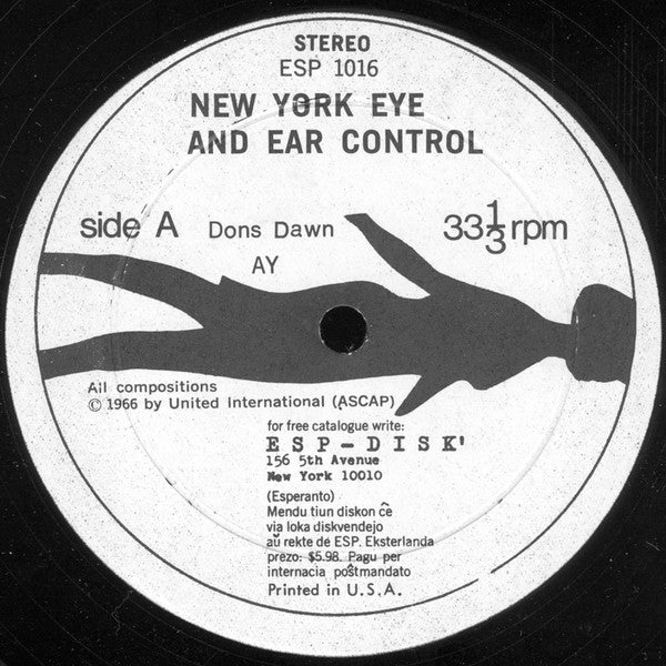 New York Eye And Ear Control