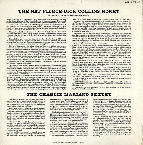The Nat Pierce-Dick Collins Nonet / The Charlie Mariano Sextet