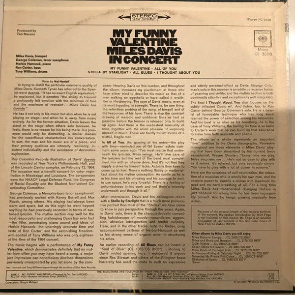 My Funny Valentine - Miles Davis In Concert