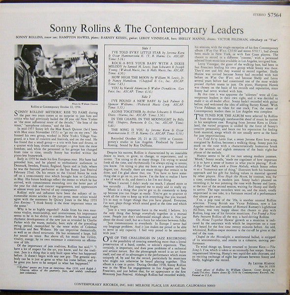 Sonny Rollins And The Contemporary Leaders