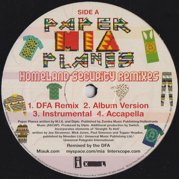 Paper Planes - Homeland Security Remixes