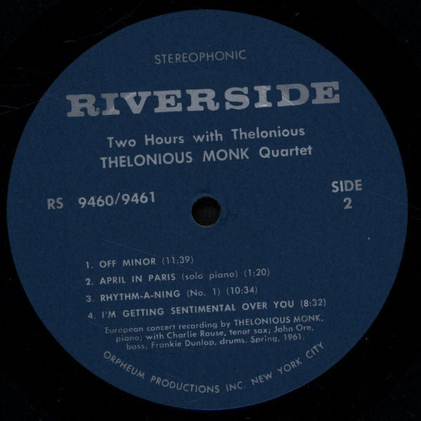 Two Hours With Thelonious (European Concerts By Thelonious Monk)