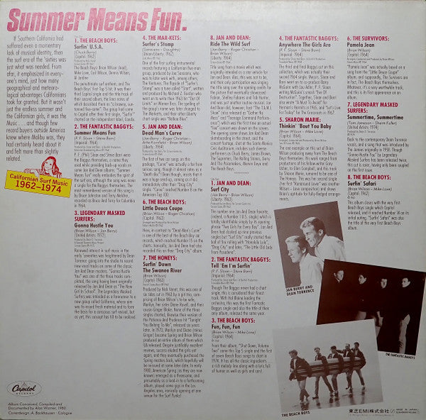California Surf Music 1962-1974 Summer Means Fun