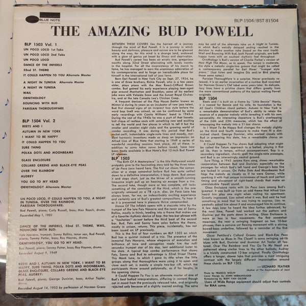 The Amazing Bud Powell, Volume 2