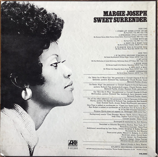 Release: Sweet Surrender-Vinyl-Japan-1974-P-8528A-11021821