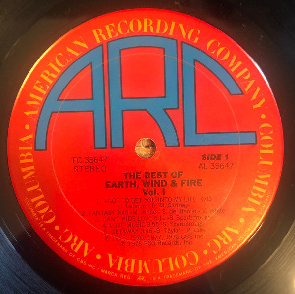 The Best Of Earth Wind & Fire Vol. I