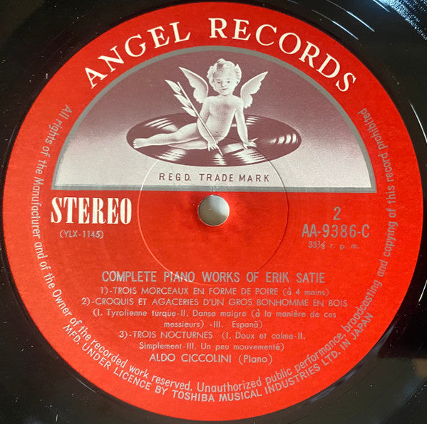 Complete Piano Works Of Erik Satie