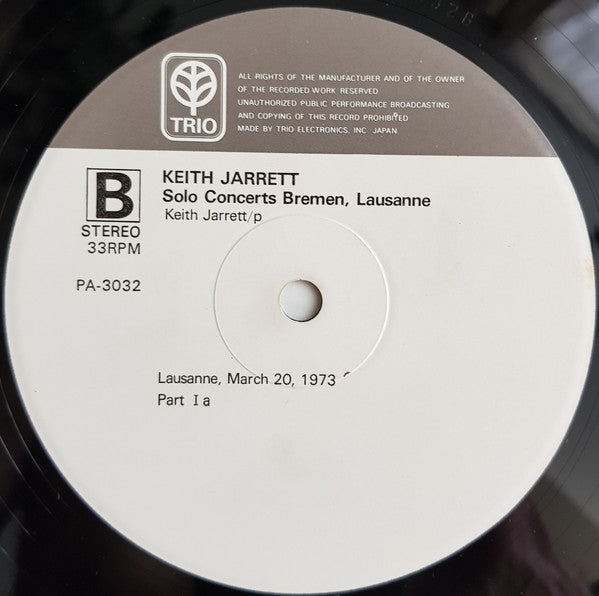 Solo Concerts: Bremen / Lausanne