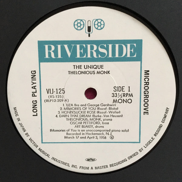 The Unique Thelonious Monk