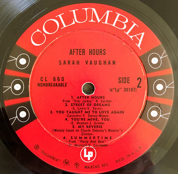 After Hours With Sarah Vaughan
