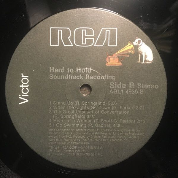 Hard To Hold - Soundtrack Recording