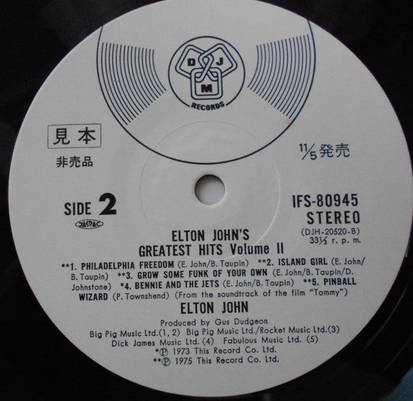 Elton John's Greatest Hits Volume II